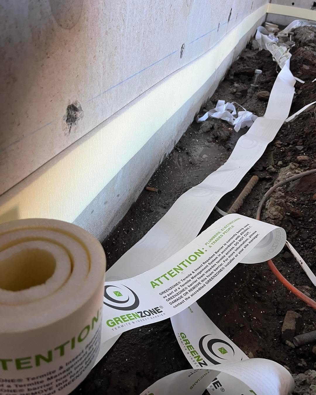 GreenZone termite barrier installation